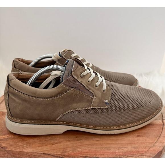 Nunn Bush Shoes Mens Size 12W Brown Mesh Oxford Memory Foam KORE Comfort Casual - Picture 1 of 13